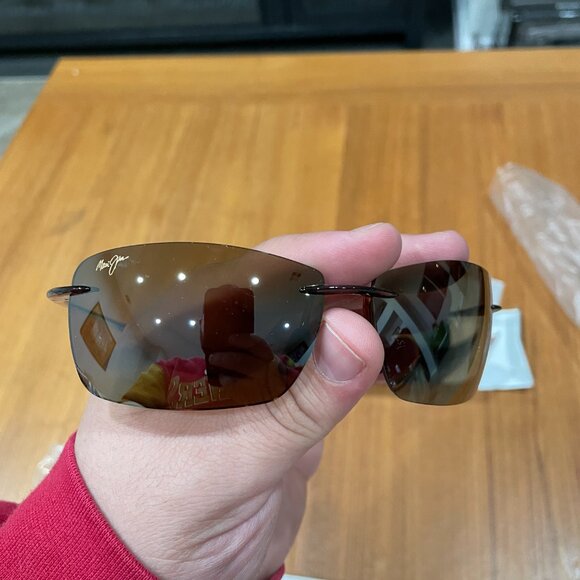 Maui Jim Lighthouse Polarized Rectangular Sunglasses, Rootbeer/Hcl Bronze 407-02 - Picture 4 of 7